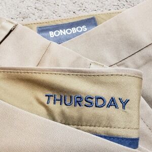 Bonobos Pants Mens 36x34 Khaki Thursday Weekday Warrior Slim Straight Stretch